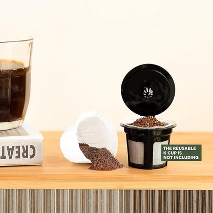 Disposable Paper Coffee Filters K Cup Paper Filters for K-eurig Single Brewer Reusable Cups, K-Cup Coffee Pods, Fit Most K eurig Single Serve Filter Brands Coffee Pods (White 100 count, Small)