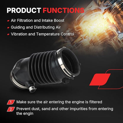 17228-5J6-A00 Air Cleaner Intake Hose Tube for 14-16 Acura MDX /16-22 Honda Pilot/Ridgeline/Odyssey/Passport Replaces# 172285J6A00 W0159-N914242 17228-5J6-A10(17228-5J6-A00)