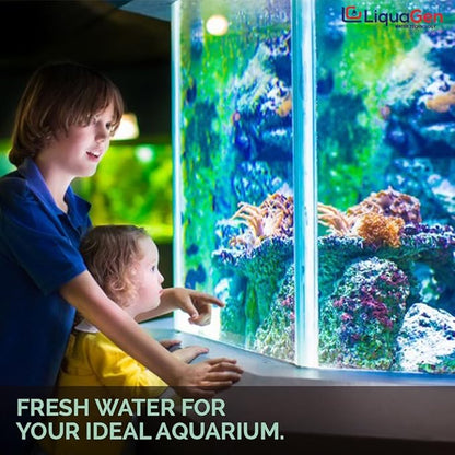 LiquaGen - 6 Stage Heavy Duty - 0 TDS/PPM Reverse Osmosis/Deionization Aquarium Reef Water Filter System | Ultimate Purification RO/DI Machine w/Dual Deionization Canisters (150 GPD)