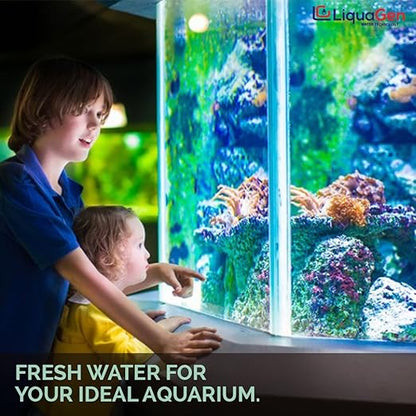 LiquaGen- Aquarium Reef Reverse Osmosis Deionization (RODI) Water Filter System + TDS Meter, Pressure Gauge and Electrical High Flow Booster Pump| Ultimate Water Purifier for Fish Tanks & More