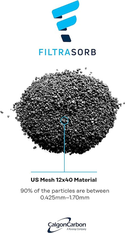 FILTRASORB 200 Certified Granulated High Performance Activated Carbon for Water/Air Filter Refill, 23 lb Approx. - Made in The USA – Certified Calgon Carbon Product