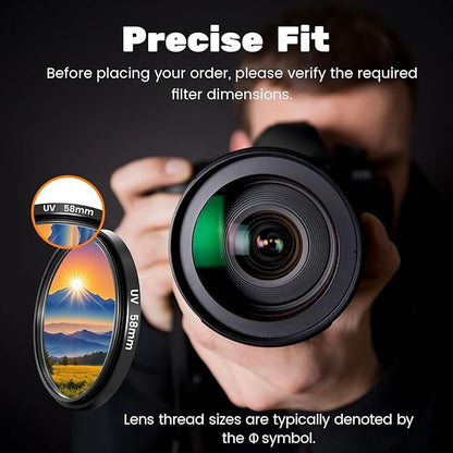 3 Piece UV-CPL-FLD Camera Filters Set, 72mm Multi-Coated Universal Lens Filter Kit UV Blocking + Circular Polarizing + FLD Fluorescent Filter with Protective Storage Case