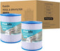 Poolzilla 2-Pack Spa Filter Cartridge Replacement for Watkins 31114, Unicel C-8465, Pleatco PWK65, Filbur FC-3960, 71827, 71828, Tiger River Caspian, Bengal, Sumatran, Caldera 76136 | Spa Filtration