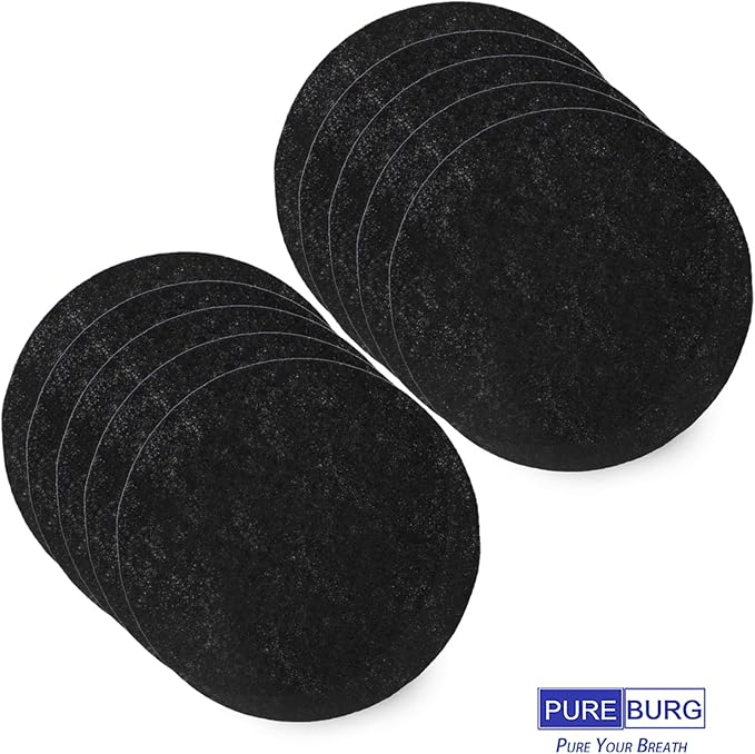 PUREBURG Replacement Activated Carbon Filter Compatible with Mity Rain Mini Portable disktop Range Hood,10-Pack Air Clean Dust VOCs Odor Smoke in Kitchen