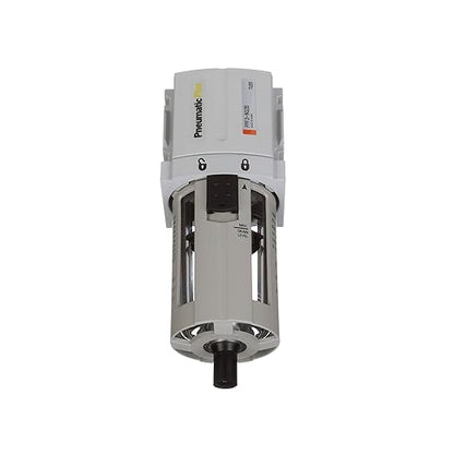 PneumaticPlus PPF4-N04B Compressed Air Particulate Filter 1/2" NPT, 5 Micron, Poly Bowl, Manual Drain, Bracket