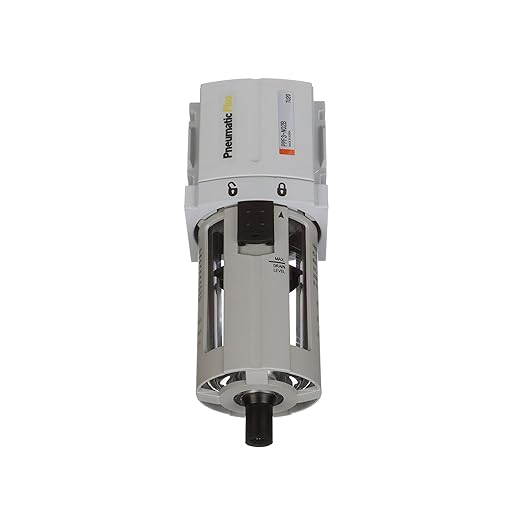 PneumaticPlus PPF3-N03B Compressed Air Particulate Filter 3/8" NPT, 5 Micron, Poly Bowl, Manual Drain, Bracket