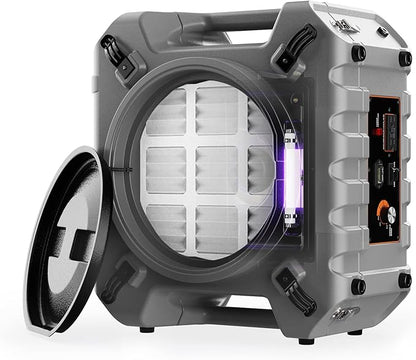Abestorm Air Scrubbers with 4 Stage Filtration System, HEPA Air Scrubber for Industrial and Commercial Use, Stackable Negative Air Machine Cleaner with UV-C Light, 550 CFM, S2