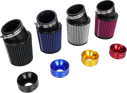 High Performance Upgraded 62mm Air Filter Adapter Intake and Spark Plug Kit for Predator 212cc 6.5Hp Baja MB165 & MB200 BK200 BT200X RT200 Mini Bike Go Kart Black