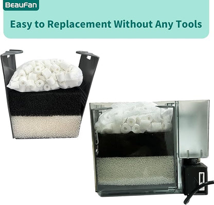 4 Set of Three-Stage Filtration Tank Filter Maintenance Kit, Replacement for AquaClear 70 Power Filter, Fish Tank Filter for 40- to 70-Gallon Aquariums