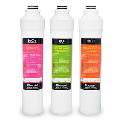 Brondell H2O+ Coral UC300 Three-Stage Undercounter Water Filtration System (UF-35 Replacement Filters)