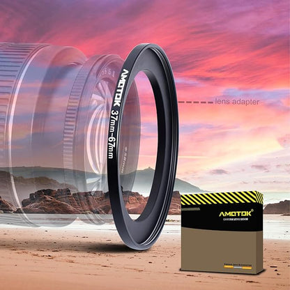 37mm Lens to 67mm Camera Lens Adapter,37mm to 67mm Filter Step-up Ring Adapter Ring,Compatible All 67mm Filter Accessory