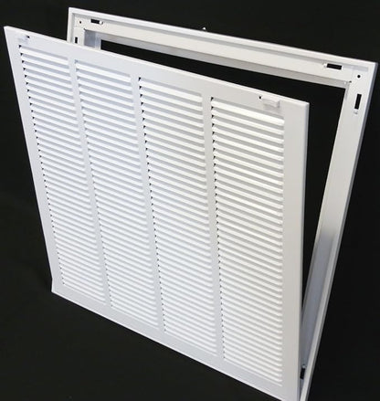 HVAC Premium 18" X 24" Return Air Filter Grille - Filter Included - Easy Plastic Tabs for Removable Face/Door - HVAC VENT DUCT COVER - White [Outer Dimensions: 20 5/8"w X 26 5/8"h]