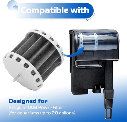 Aquarium BioWheel Assembly Filter Parts for Penguin 100 100B - Fish Tank Hang on Filter Part, PRBW100B, 2 Pack