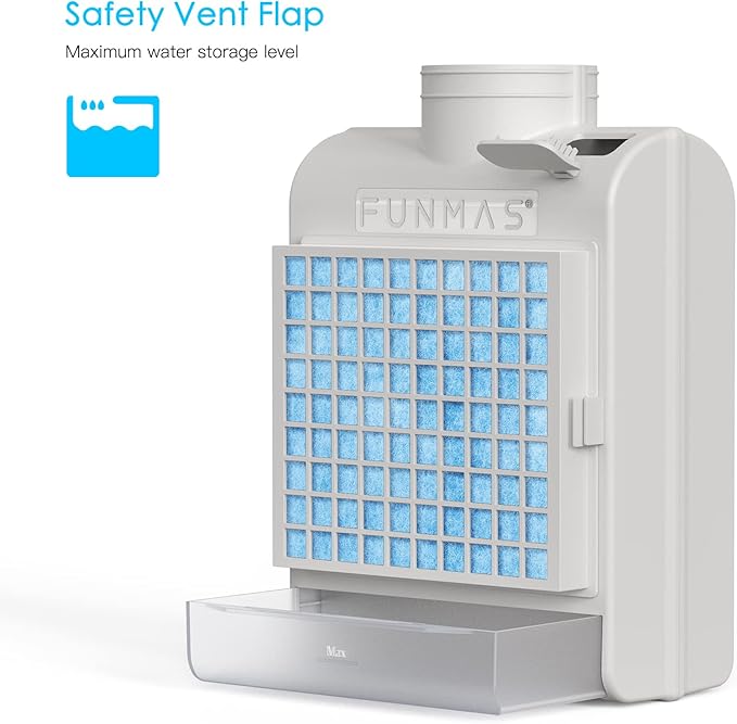 3-in-1 Indoor Dryer Vent, Stainless Steel Screen Filter, Polyester Filter and Water Drawer System, Upgrade Safety Vent Flap, with 4 Pieces Polyester Filters, For Electric Clothes Dryers