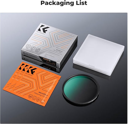 K&F CONCEPT 43mm Black Diffusion 1/4 Filter Mist Cinematic Effect Filter with 18 Multi-Layer Coatings for Video/Vlog/Portrait Photography (K-Series)