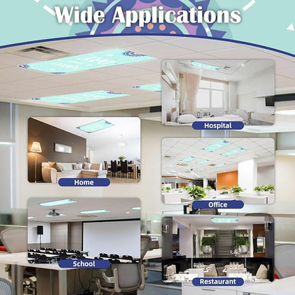 Fluorescent Light Covers - Classroom Covers for Ceiling Lights, 1 PCS 4 x 2 Feet Magnetic Light Filters, Classroom, Office Decor (Todat is Your Day)