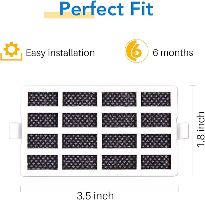 ICEPURE W10311524 Refrigerator Air Filter Replacement for Whirlpool AIR1, W10311524, 2319308, W10335147, 1876318, FreshFlow Air Filter, AP4538127, AH2580853, EA2580853, PS2580853, PACK of 4