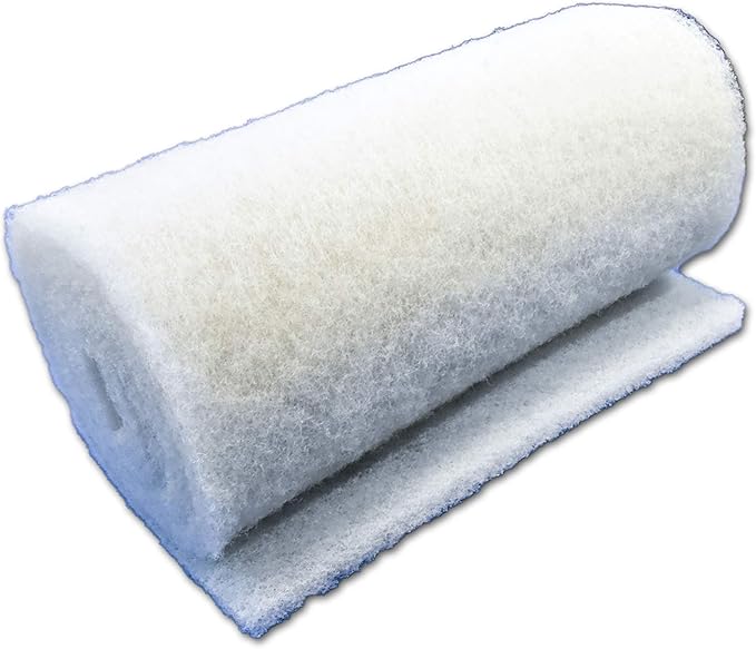 Beige Coarse Filter Media, 1.25" Thick, 12" x 56" Roll, Perfect for Aquariums, Ponds or Water Gardens, Made in USA