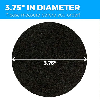 Cooler Kitchen 3.75" - 4 Pack Activated Charcoal Compost Bin Filters - 3.75 Inch Activated Charcoal Filters Replacement Set for Kitchen Recycle Bin - Odor Absorbing Home Countertop Compost Bin Filter