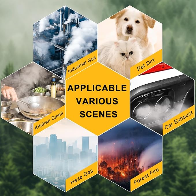 10-Pack Amboseli Replacement Filters Compatible 3000 Air Purifi-er, 3000,3000M, 3000Pro Air Purifi-er,2 air filter, 2 Activated Carbn and 6 Extra Carbn Pre-Filters