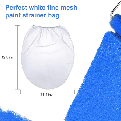 Boao 30 Pieces 1 Gallon Paint Strainer Bags Elastic Opening Strainer Bags White Fine Mesh Filters Bag for Bucket Paint Gardening