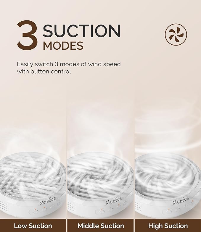 MelodySusie Advanced Cordless Portable Nai DustCollector, SProR 3500RPM Powerful Nail Vacuum Fan with 3 Suction Modes,Reusable Filter & Low Noise for Mobile Nail Tech, DIY Nail Artist & Home Use