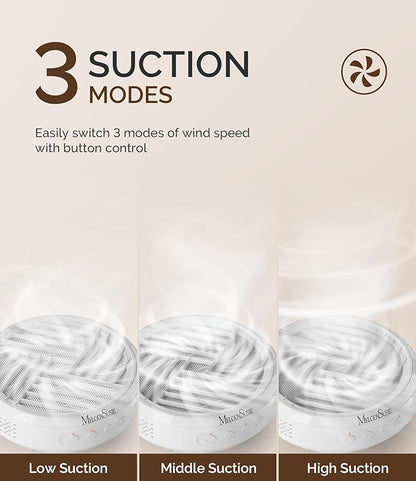 MelodySusie Advanced Cordless Portable Nai DustCollector, SProR 3500RPM Powerful Nail Vacuum Fan with 3 Suction Modes,Reusable Filter & Low Noise for Mobile Nail Tech, DIY Nail Artist & Home Use