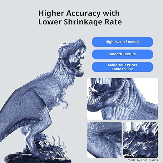 ANYCUBIC ABS-Like Resin 3.0, Upgraded 14K 3D Printer Resin with Enhanced Strength and Toughness, High Precision, Low Odor, Wide Compatibility for All LCD Resin 3D Printers (Smoky Black, 1kg)
