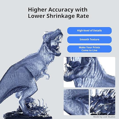 ANYCUBIC ABS-Like Resin 3.0, Upgraded 14K 3D Printer Resin with Enhanced Strength and Toughness, High Precision, Low Odor, Wide Compatibility for All LCD Resin 3D Printers (Smoky Black, 1kg)
