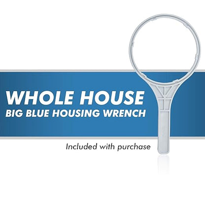 APEC Water Systems CB1-CAB10-BB Whole House Carbon Water Filter with 10" Home Filtration System, White