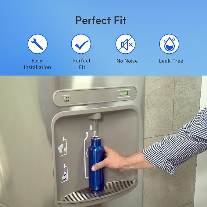 BELVITA Filters Compatible with Elkay® EWF3000 and Ezh20 Bottle Filling Station, Water Filter Replacement for ERF750, 51299C, 55898C (No Chip) 3000 Gallons, 1 Pack