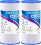 PUREPLUS 20 Micron 10" x 4.5" Whole House Pleated Sediment Filter for Well Water, Replacement Cartridge for GE FXHSC, Culligan R50-BBSA, Pentek R50-BB, DuPont WFHDC3001, W50PEHD, GXWH40L, 2Pack