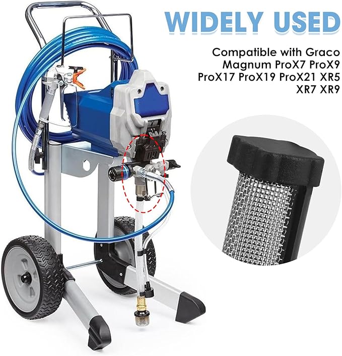 3 PCS 288747 Paint Filter, Paint Sprayer Accessories Compatible with Graco Magnum RroX7 ProX9 ProX17 ProX19 ProX21 XR5 XR7 XR9, Replacement Parts, Form-Fitted Design Prevents Incorrect Insertion