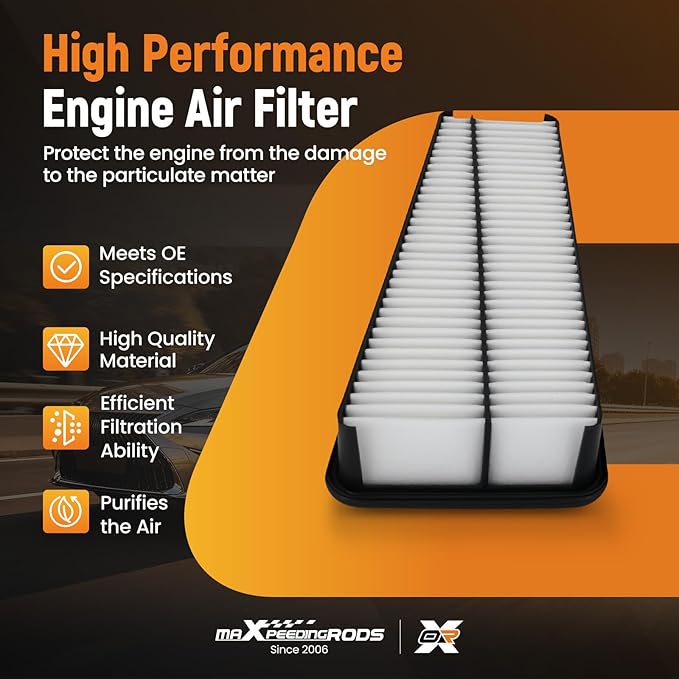 maXpeedingrods CA9683 Engine Air Filter for Toyota 4Runner, FJ Cruiser, Tacoma, Tundra 4.0L, Replacement for AF3959 17801-0P010