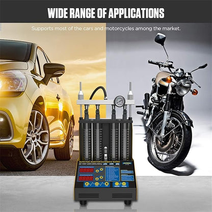 AUTOOL Ultrasonic Fuel Injector Cleaner Tester Support Petrol Motorcycle Automotive Fuel Cleaning
