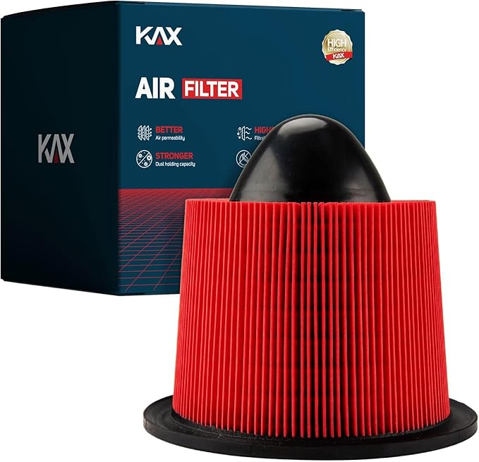 KAX Premium Engine Air Filter, GAF052 (CA8039) Replacement for F-150, F-250, F-350 Super Duty, Excursion, Expedition, Navigator, Mustang, 200% Longer Life