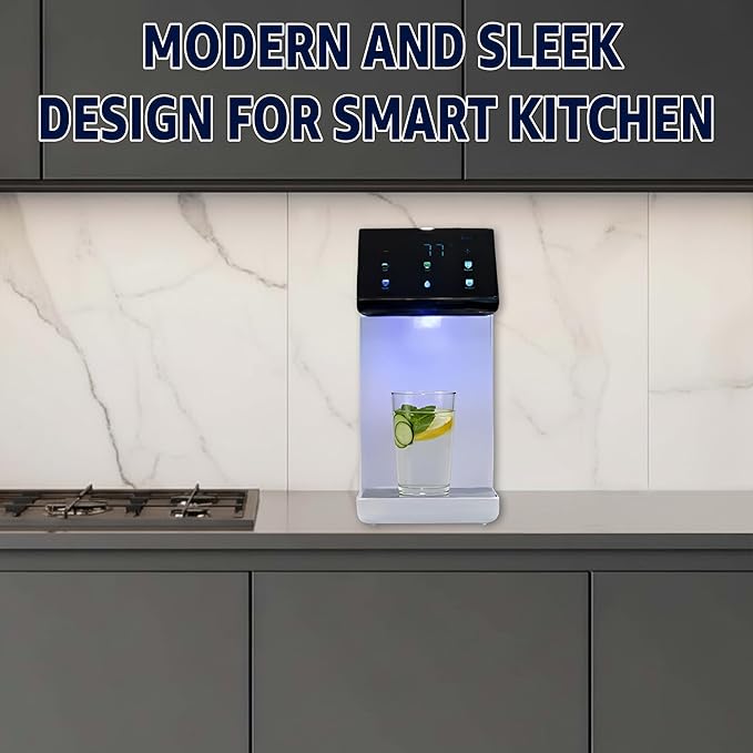 Ultra Instant Hot & Cold Water Dispenser - Bottleless Water Dispenser Countertop, Full Installation Kit, Quiet Multi-Stage Filtration + UV Sterilization - White