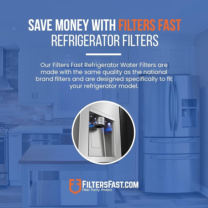 Filters Fast PH21100 Compatible Replacement for GE MWF Carbon Water Filter Cartridge for Fridge Refrigerator Water Dispenser