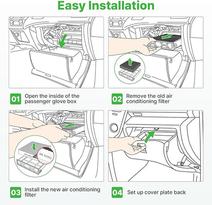 6 PCS Cabin Air Filters for 2020-2025 2026 Tesla Model Y, 2025-2026 Model Y Refresh (Juniper) Launch Internal and External Air Intake Filter AC Filter Replace 165837500A 165837600A Accessories