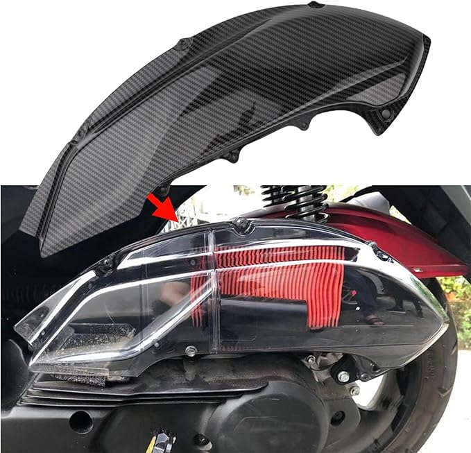 Motorcycle Air Filter Guard Cover Engine Protective Shell Case Waterproof Dustproof Cover for Y-AM-AHA Nmax155 Nmax125 BWS125 AEROX NVX155 CYGNUS GRYPHUS FORCE2.0 2020-2024 Black