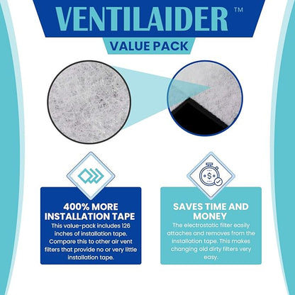 Vent Filter Set 20" x 84" Electrostatic Media + 126" of Tape