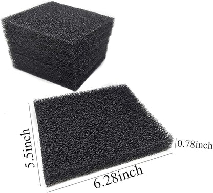 Aquarium Bio Fitler Media Sponge, 6.28 x 5.5 x 0.78 inch Foam Filter Pad Compatible to ML350 (10)