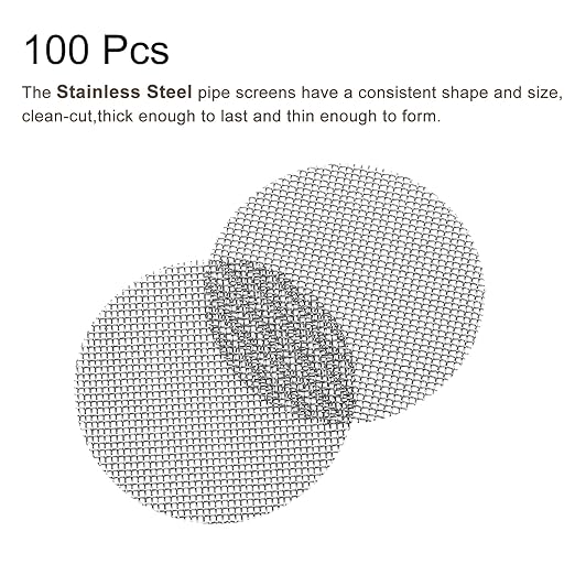 MECCANIXITY Pipe Screen Stainless Steel Screens, 3/4 Inch (19mm) Diameter for Pipe Filter, Pack of 100