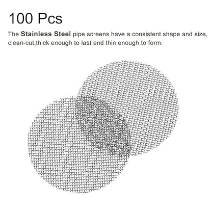 MECCANIXITY Pipe Screen Stainless Steel Screens, 3/4 Inch (19mm) Diameter for Pipe Filter, Pack of 100