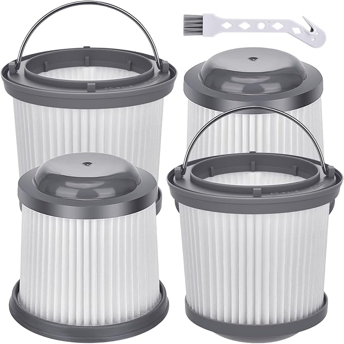 4 Pack PVF110 Replacement Filter for Black and Decker Handheld Pivot Vacuums PHV1810 PHV1410 PHV1210 BDH2000PL BDH2020FLFH BDH2020 FLBDH1620FLFH, Compare to Part # 90552433
