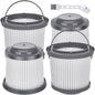 4 Pack PVF110 Replacement Filter for Black and Decker Handheld Pivot Vacuums PHV1810 PHV1410 PHV1210 BDH2000PL BDH2020FLFH BDH2020 FLBDH1620FLFH, Compare to Part # 90552433