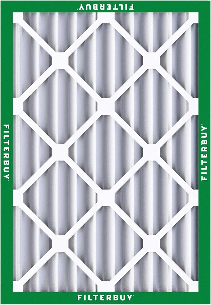 Filterbuy 18x20x4 Air Filter MERV 8 Essential Dust & Allergy Defense (3-Pack), Electrostatic Pleated HVAC AC Furnace Filters Replacement, Made in USA (Actual Size: 17.50 x 19.50 x 3.63)