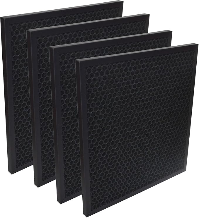 PUREBURG Replacement Activated Carbon Filter Compatible with Dri-Eaz DefendAir HEPA 700 Air Scrubber, 4-Pack For Air Purifier Clean VOCs Odor