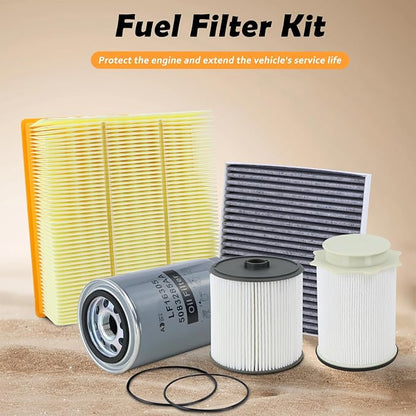 Fuel Filter Water Separator and Oil/Air Filter Set Fit for 2019-2024 Dodge Ram 2500 3500 4500 5500 6.7L Cummins Diesel Engines Replaces# 68436631AA 68157291AA 5083285AA 53034051AB 68406048AA