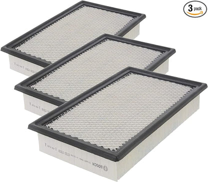 BOSCH 5134WS Workshop Engine Air Filter - Compatible with Select Ford Explorer, Explorer Sport Trac; Lincoln Aviator; Mercury Mountaineer (Pack of 3)